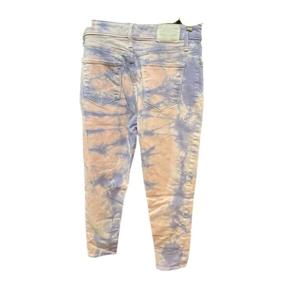 Levi’s 721 high rise skinny ankle size 28 pink purple tie dye. - Picture 4 of 10